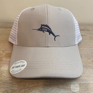 Tommy Bahama Tip Your Cap Baja Margarita Embroidered Khaki Mesh Baseball Hat